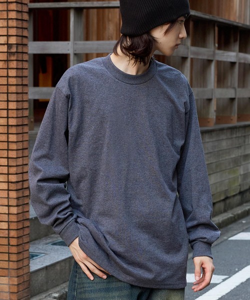 PRO CLUB （プロクラブ）の「PRO CLUB Heavyweight T-SHIRTS/プロクラブ 6.5オンス ヘビーウェイト クルーネック 長袖Tシャツ（Tシャツ/カットソー・メンズ・ホワイト/ネイビー/グレー/ブラック/チャコール・M/S/XL/L）」の4枚目の写真