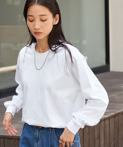 PRO CLUB （プロクラブ）の「PRO CLUB Heavyweight T-SHIRTS/プロクラブ 6.5オンス ヘビーウェイト クルーネック 長袖Tシャツ（Tシャツ/カットソー・メンズ・ホワイト/ネイビー/グレー/ブラック/チャコール・M/S/XL/L）」の12枚目の写真