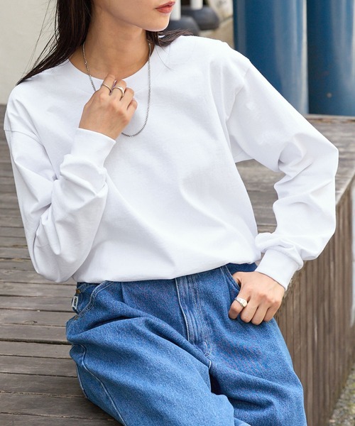 PRO CLUB （プロクラブ）の「PRO CLUB Heavyweight T-SHIRTS/プロクラブ 6.5オンス ヘビーウェイト クルーネック 長袖Tシャツ（Tシャツ/カットソー・メンズ・ホワイト/ネイビー/グレー/ブラック/チャコール・M/S/XL/L）」の15枚目の写真