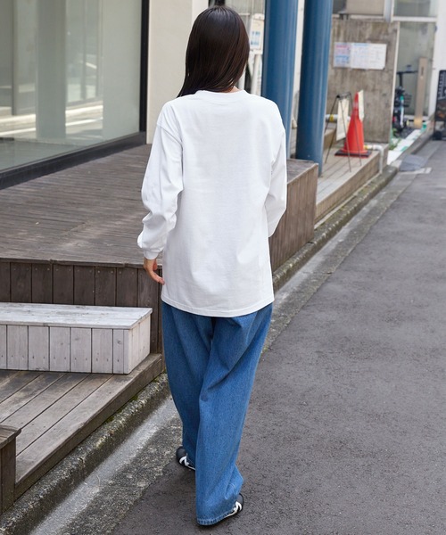 PRO CLUB （プロクラブ）の「PRO CLUB Heavyweight T-SHIRTS/プロクラブ 6.5オンス ヘビーウェイト クルーネック 長袖Tシャツ（Tシャツ/カットソー・メンズ・ホワイト/ネイビー/グレー/ブラック/チャコール・M/S/XL/L）」の9枚目の写真