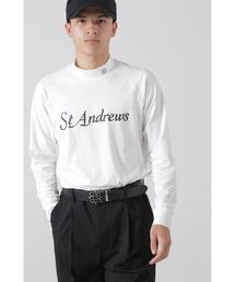 ベア天竺長袖ハイネックカットソー (MENS)