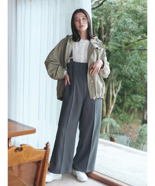 Samansa Mos2 blue（サマンサモスモスブルー）の「アソートサロペット（その他パンツ・レディース・ブラック/カーキ/グレー・F）」の4枚目の写真