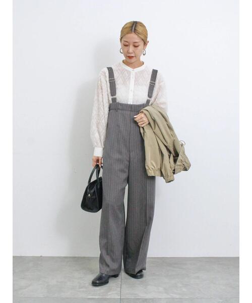 Samansa Mos2 blue（サマンサモスモスブルー）の「アソートサロペット（その他パンツ・レディース・ブラック/カーキ/グレー・F）」の6枚目の写真