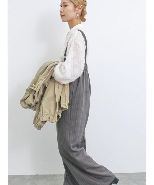 Samansa Mos2 blue（サマンサモスモスブルー）の「アソートサロペット（その他パンツ・レディース・ブラック/カーキ/グレー・F）」の7枚目の写真