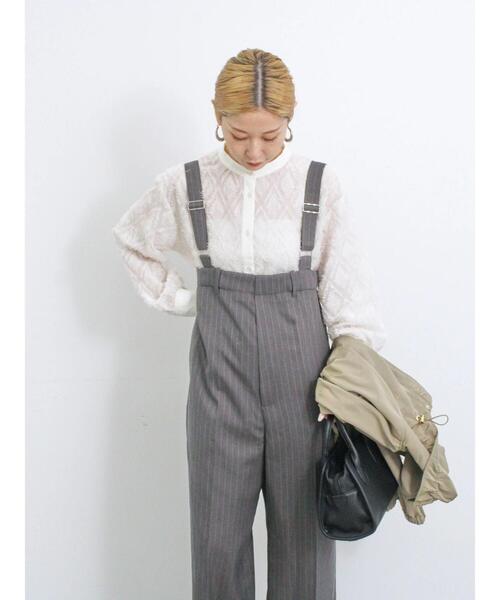 Samansa Mos2 blue（サマンサモスモスブルー）の「アソートサロペット（その他パンツ・レディース・ブラック/カーキ/グレー・F）」の8枚目の写真