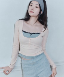 ROSE RIBBON L/S TEE/ローズリボンロングスリーブT