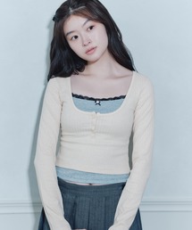 ROSE RIBBON L/S TEE/ローズリボンロングスリーブT