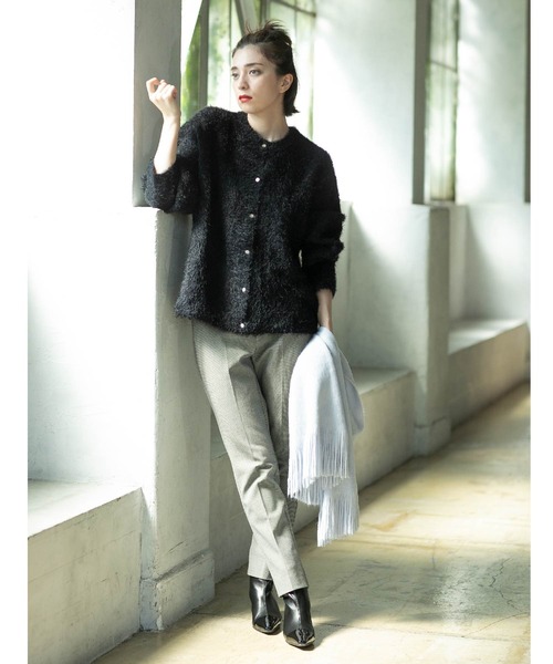 OPAQUE.CLIP（オペークドットクリップ）の「◆《SS-LLsize》着丈が選べる！裏起毛ストレッチスティックパンツ【蓄熱素材/洗濯機洗い可】（その他パンツ・レディース・ブラック/ブラウン系/オフホワイト/ブラック系・34/36/38/40/42/01/02/03）」の14枚目の写真