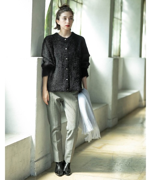 OPAQUE.CLIP（オペークドットクリップ）の「◆《SS-LLsize》着丈が選べる！裏起毛ストレッチスティックパンツ【蓄熱素材/洗濯機洗い可】（その他パンツ・レディース・ブラック/ブラウン系/オフホワイト/ブラック系・34/36/38/40/42/01/02/03）」の16枚目の写真