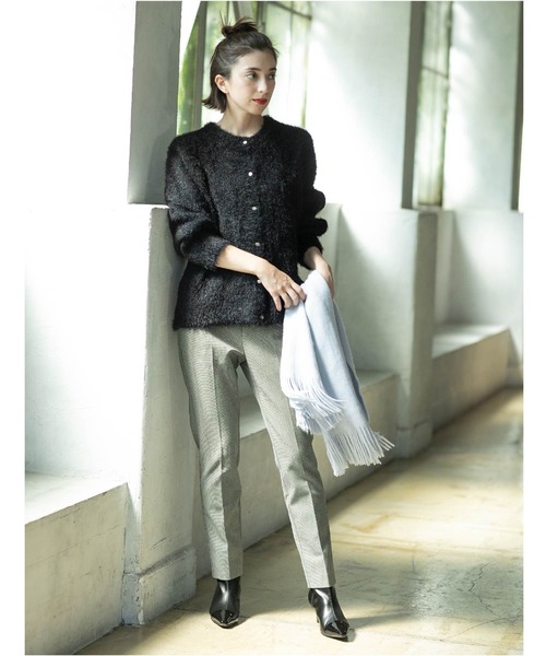 OPAQUE.CLIP（オペークドットクリップ）の「◆《SS-LLsize》着丈が選べる！裏起毛ストレッチスティックパンツ【蓄熱素材/洗濯機洗い可】（その他パンツ・レディース・ブラック/ブラウン系/オフホワイト/ブラック系・34/36/38/40/42/01/02/03）」の17枚目の写真