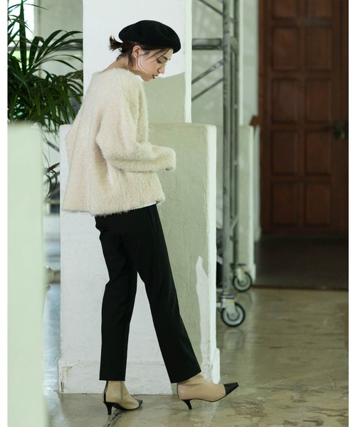 OPAQUE.CLIP（オペークドットクリップ）の「◆《SS-LLsize》着丈が選べる！裏起毛ストレッチスティックパンツ【蓄熱素材/洗濯機洗い可】（その他パンツ・レディース・ブラック/ブラウン系/オフホワイト/ブラック系・34/36/38/40/42/01/02/03）」の20枚目の写真