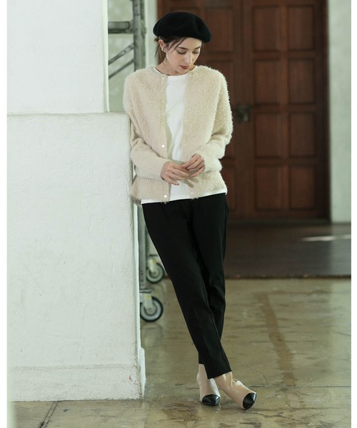 OPAQUE.CLIP（オペークドットクリップ）の「◆《SS-LLsize》着丈が選べる！裏起毛ストレッチスティックパンツ【蓄熱素材/洗濯機洗い可】（その他パンツ・レディース・ブラック/ブラウン系/オフホワイト/ブラック系・34/36/38/40/42/01/02/03）」の22枚目の写真