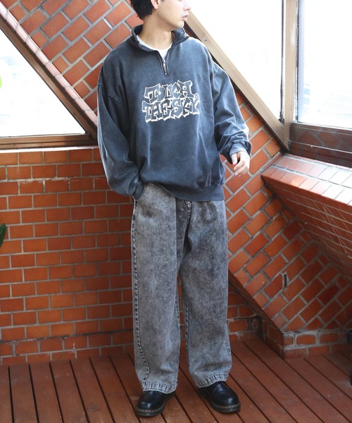 ８(eight)（エイト）の「半起毛ピグメントハーフジップ（スウェット・メンズ・グレー系その他/ブラック系その他・MEDIUM/LARGE）」の7枚目の写真