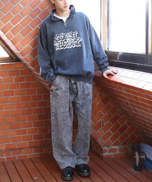 ８(eight)（エイト）の「半起毛ピグメントハーフジップ（スウェット・メンズ・グレー系その他/ブラック系その他・MEDIUM/LARGE）」の16枚目の写真