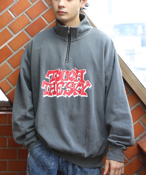 ８(eight)（エイト）の「半起毛ピグメントハーフジップ（スウェット・メンズ・グレー系その他/ブラック系その他・MEDIUM/LARGE）」の6枚目の写真