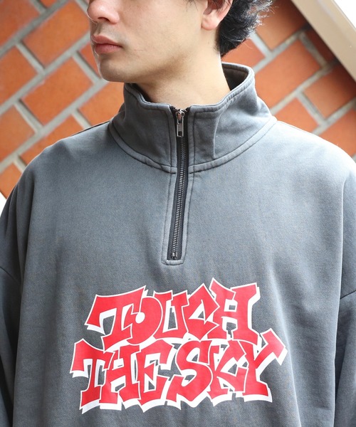 ８(eight)（エイト）の「半起毛ピグメントハーフジップ（スウェット・メンズ・グレー系その他/ブラック系その他・MEDIUM/LARGE）」の3枚目の写真