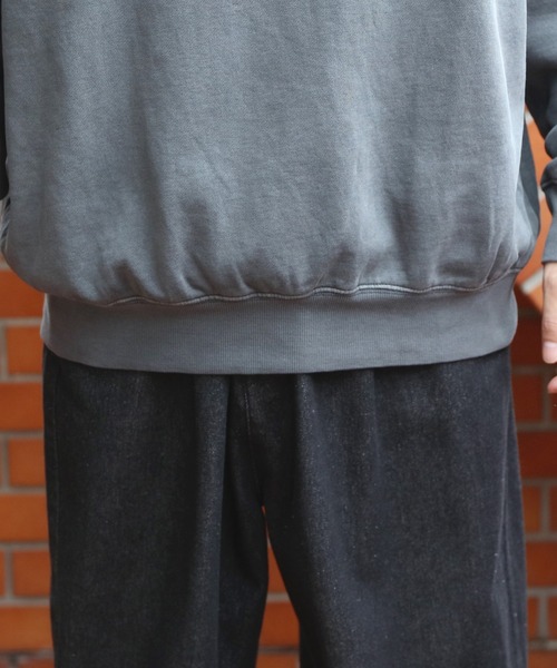 ８(eight)（エイト）の「半起毛ピグメントハーフジップ（スウェット・メンズ・グレー系その他/ブラック系その他・MEDIUM/LARGE）」の4枚目の写真