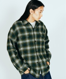 メンズのシャツ/ブラウス（グリーン・カーキ/緑色系・オープンカラー