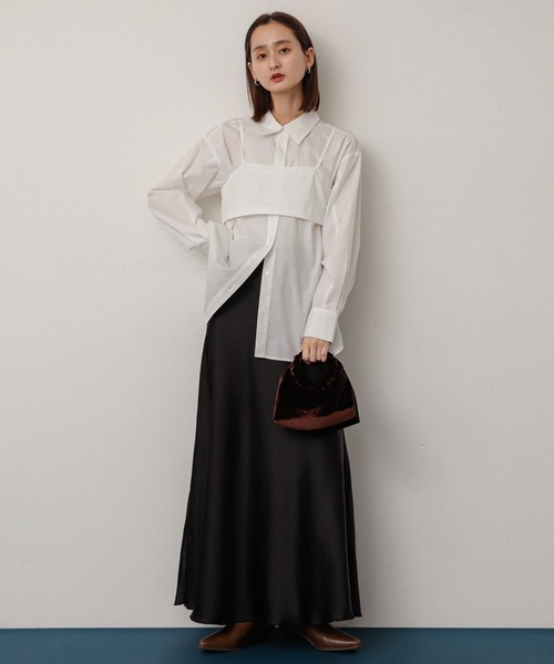 SENSE OF PLACE by URBAN RESEARCH（センスオブプレイスバイアーバンリサーチ）の「ビスチェシャツアンサンブル（シャツ/ブラウス・レディース・アイボリー/チャコールグレー/ブルー・ONE）」の8枚目の写真