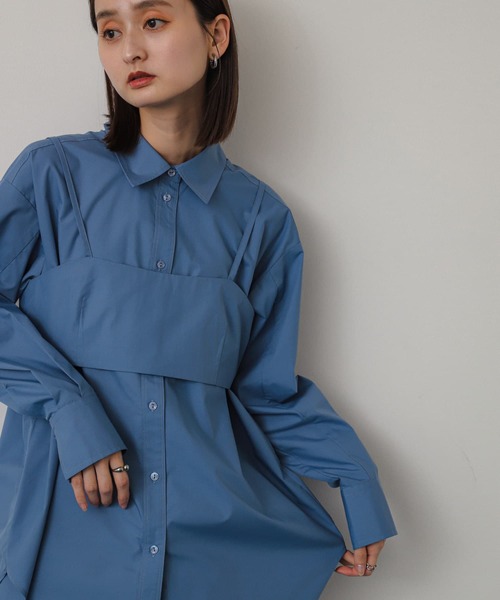 SENSE OF PLACE by URBAN RESEARCH（センスオブプレイスバイアーバンリサーチ）の「ビスチェシャツアンサンブル（シャツ/ブラウス・レディース・アイボリー/チャコールグレー/ブルー・ONE）」の17枚目の写真