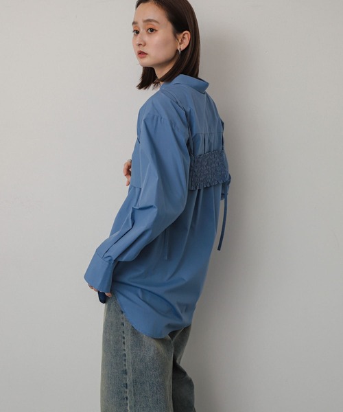 SENSE OF PLACE by URBAN RESEARCH（センスオブプレイスバイアーバンリサーチ）の「ビスチェシャツアンサンブル（シャツ/ブラウス・レディース・アイボリー/チャコールグレー/ブルー・ONE）」の19枚目の写真