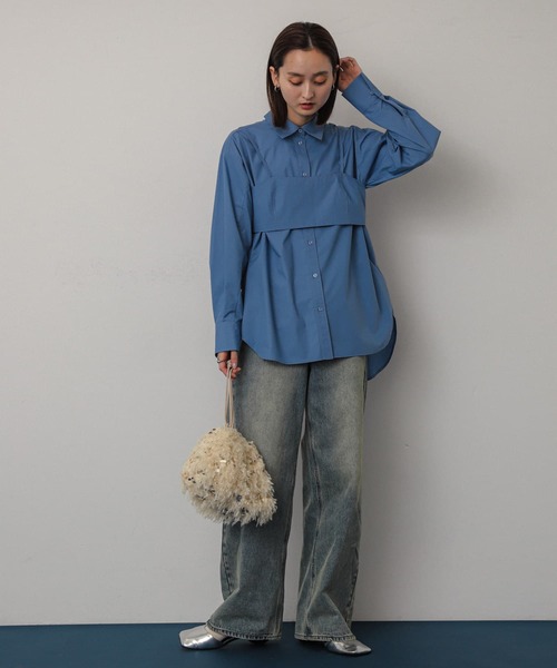 SENSE OF PLACE by URBAN RESEARCH（センスオブプレイスバイアーバンリサーチ）の「ビスチェシャツアンサンブル（シャツ/ブラウス・レディース・アイボリー/チャコールグレー/ブルー・ONE）」の20枚目の写真