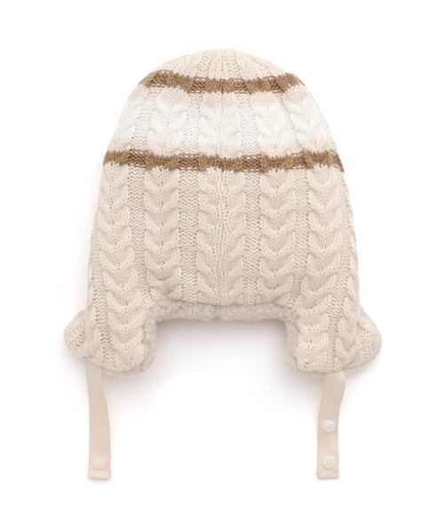 Ampersand（アンパサンド）の「耳当て付ニットキャップ（ニットキャップ/ビーニー・キッズ・ブラック/レインボー/キナリ/ラベンダー・48/50/54/58）」の10枚目の写真