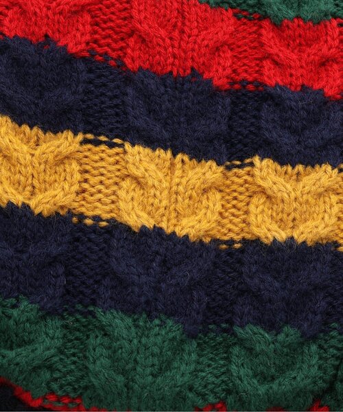 Ampersand（アンパサンド）の「耳当て付ニットキャップ（ニットキャップ/ビーニー・キッズ・ブラック/レインボー/キナリ/ラベンダー・48/50/54/58）」の15枚目の写真