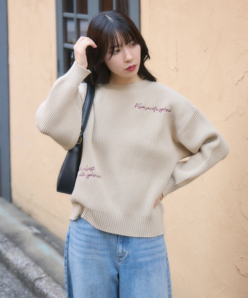 KATHARINE ROSS（キャサリンロス）の「【Pillini/ピリーニ】PILLINI刺繍ロゴニット（ニット/セーター・レディース・ブラック/ベージュ/ネイビー・MEDIUM）」の8枚目の写真
