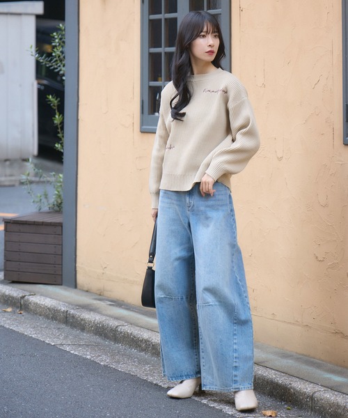 KATHARINE ROSS（キャサリンロス）の「【Pillini/ピリーニ】PILLINI刺繍ロゴニット（ニット/セーター・レディース・ブラック/ベージュ/ネイビー・MEDIUM）」の6枚目の写真