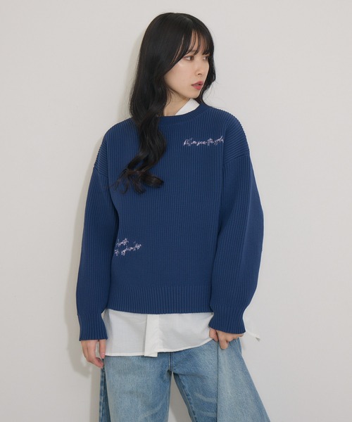 KATHARINE ROSS（キャサリンロス）の「【Pillini/ピリーニ】PILLINI刺繍ロゴニット（ニット/セーター・レディース・ブラック/ベージュ/ネイビー・MEDIUM）」の17枚目の写真