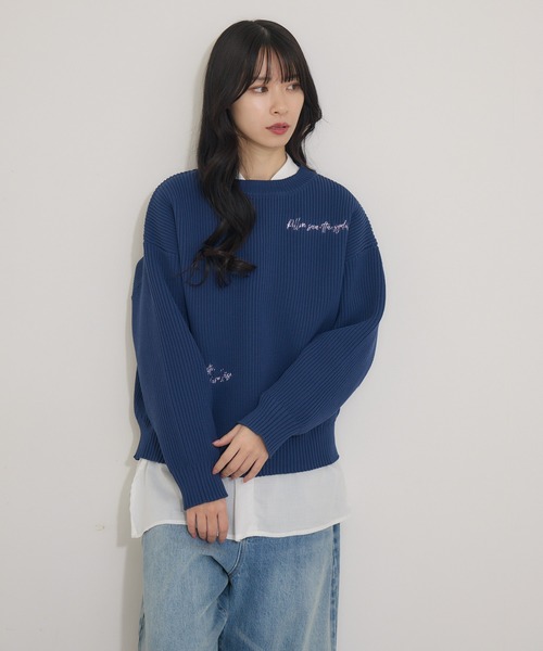 KATHARINE ROSS（キャサリンロス）の「【Pillini/ピリーニ】PILLINI刺繍ロゴニット（ニット/セーター・レディース・ブラック/ベージュ/ネイビー・MEDIUM）」の16枚目の写真