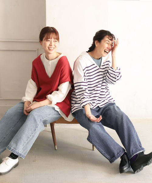 soulberry(ソウルベリー)の「ちょっぴりワイドな、日常デニム。(デニムパンツ・レディース・ブルー/ネイビー・LL/L/M/4L/3L)」の19枚目の写真