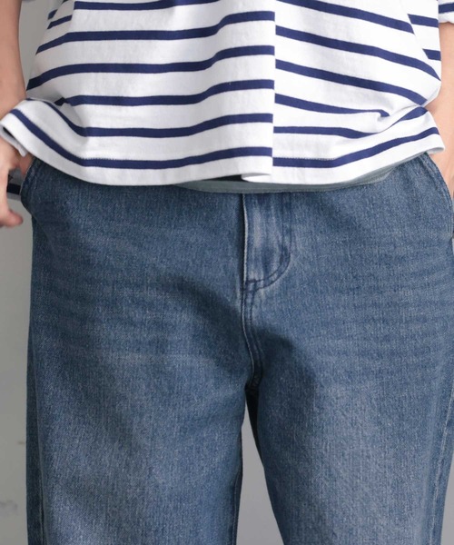 soulberry(ソウルベリー)の「ちょっぴりワイドな、日常デニム。(デニムパンツ・レディース・ブルー/ネイビー・LL/L/M/4L/3L)」の7枚目の写真