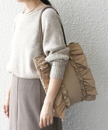 SHIPS any | SHIPS any: A4 サイド フリル スクエア トートバッグ(トートバッグ)