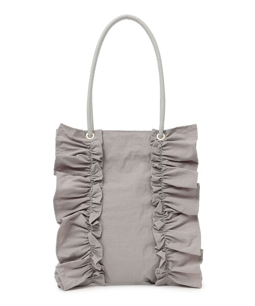 SHIPS any（シップス エニィ）の「SHIPS any: A4 サイド フリル スクエア トートバッグ（トートバッグ・レディース・ブラック/ライトグレー/ベージュ・ONE SIZE）」の12枚目の写真