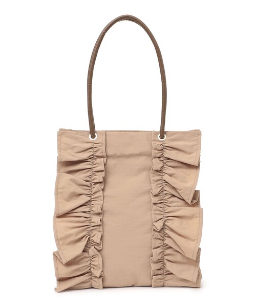 SHIPS any（シップス エニィ）の「SHIPS any: A4 サイド フリル スクエア トートバッグ（トートバッグ・レディース・ブラック/ライトグレー/ベージュ・ONE SIZE）」の22枚目の写真