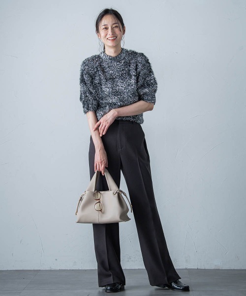 LAUTREAMONT(ロートレアモン)の「【WEB&一部店舗限定】メタリックフェザーニットプルオーバー(ニット/セーター・レディース・ブラック/ライトグレー・9号)」の15枚目の写真