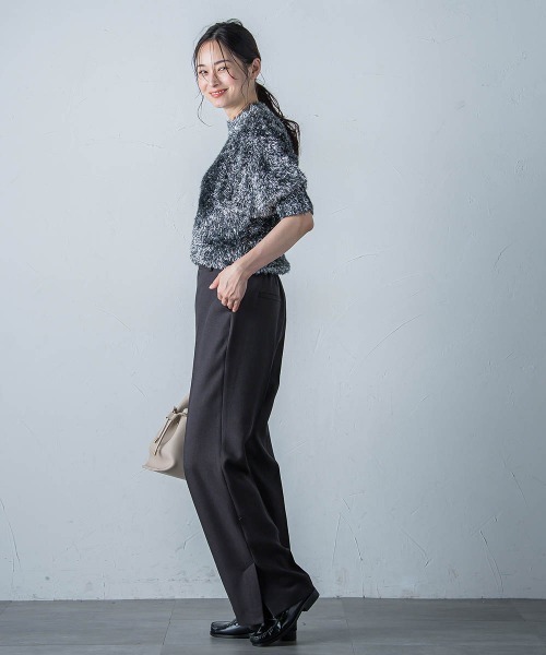 LAUTREAMONT(ロートレアモン)の「【WEB&一部店舗限定】メタリックフェザーニットプルオーバー(ニット/セーター・レディース・ブラック/ライトグレー・9号)」の7枚目の写真