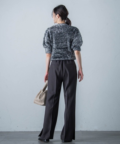 LAUTREAMONT(ロートレアモン)の「【WEB&一部店舗限定】メタリックフェザーニットプルオーバー(ニット/セーター・レディース・ブラック/ライトグレー・9号)」の16枚目の写真