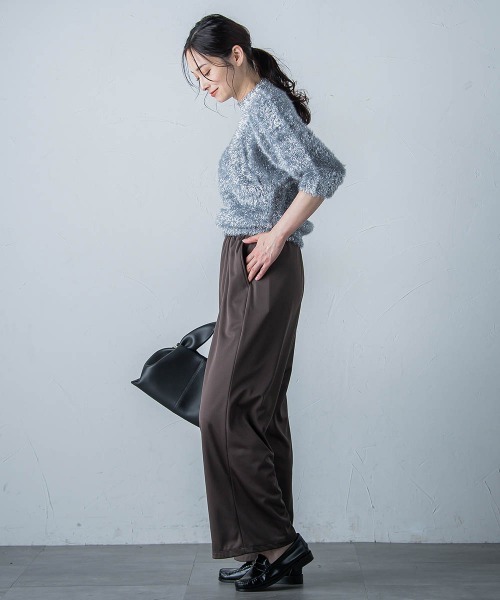 LAUTREAMONT(ロートレアモン)の「【WEB&一部店舗限定】メタリックフェザーニットプルオーバー(ニット/セーター・レディース・ブラック/ライトグレー・9号)」の5枚目の写真