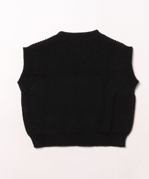 Bambin(ボンバン)の「【 Bambin / ボンバン 】 クルーネック ニット ベスト(ベスト・キッズ・アッシュブラウン/ブラック・130/120/110/100)」の11枚目の写真