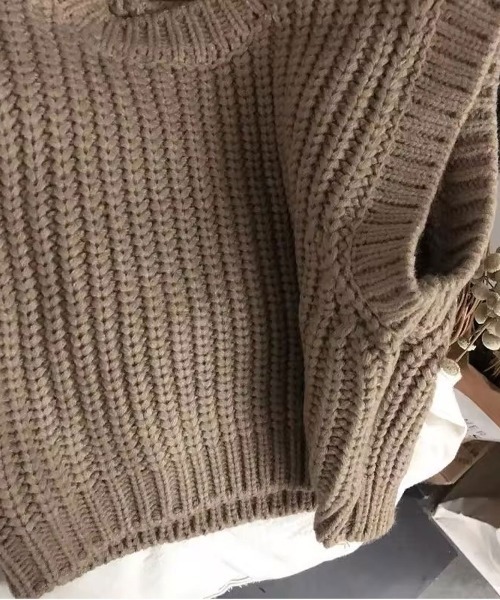 Bambin(ボンバン)の「【 Bambin / ボンバン 】 クルーネック ニット ベスト(ベスト・キッズ・アッシュブラウン/ブラック・130/120/110/100)」の7枚目の写真