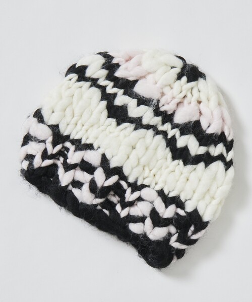 Firsthand(ファーストハンド)の「Firsthand/ファーストハンド ライトウェイトハンドニットビーニー(ニットキャップ/ビーニー・レディース・ブラック/オフホワイト/ストライプ・FREE)」の20枚目の写真