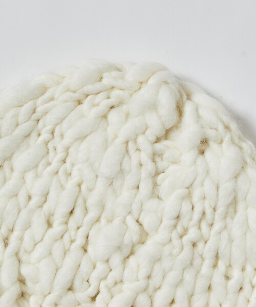 Firsthand(ファーストハンド)の「Firsthand/ファーストハンド ライトウェイトハンドニットビーニー(ニットキャップ/ビーニー・レディース・ブラック/オフホワイト/ストライプ・FREE)」の8枚目の写真