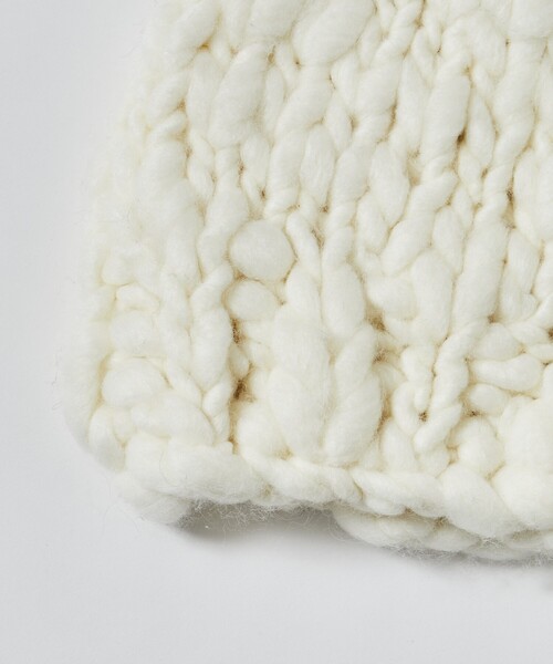 Firsthand(ファーストハンド)の「Firsthand/ファーストハンド ライトウェイトハンドニットビーニー(ニットキャップ/ビーニー・レディース・ブラック/オフホワイト/ストライプ・FREE)」の9枚目の写真