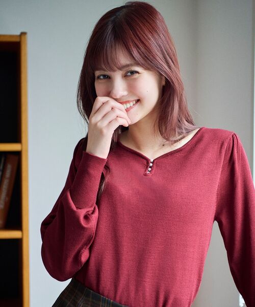 ニット セーター 「WAAC」WOMENS ハートジャカード ラウンド