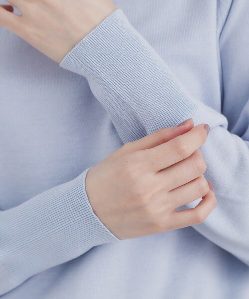 index（インデックス）の「《5color/XS-LLsize》パール調デザインハートネックニット【洗濯機洗い可】（ニット/セーター・レディース・オフホワイト/チャコールグレー/ナチュラル/ボルドー/サックスブルー・34/36/38/40/42）」の13枚目の写真