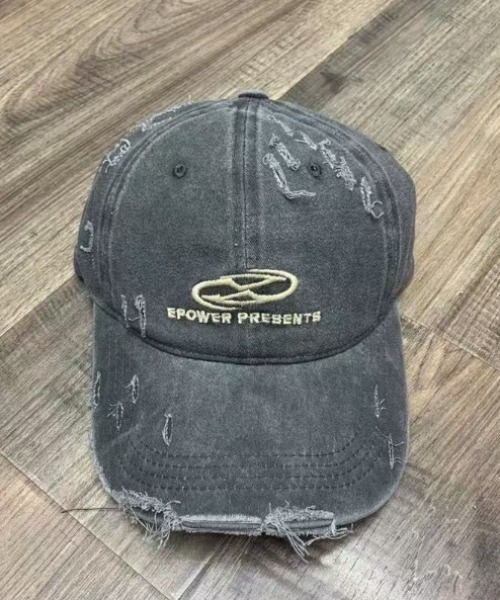 FreeZone（フリーゾーン）の「【新色追加】ユニセックスダメージ加工キャップ（キャップ・メンズ・レッド/ネイビー/ベージュ/ダークグレー/ライトグレー・F）」の12枚目の写真