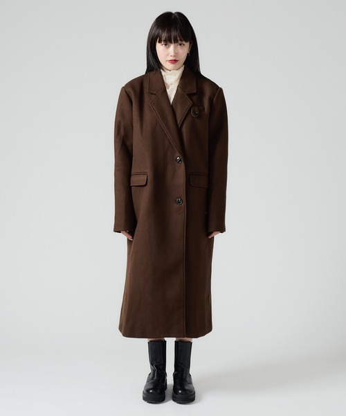 ジャケット・アウター MELTON LONG CHESTER FIELD COAT Wool Melton Chesterfield Coat in CHARCOAL | Michael Kors [MY]